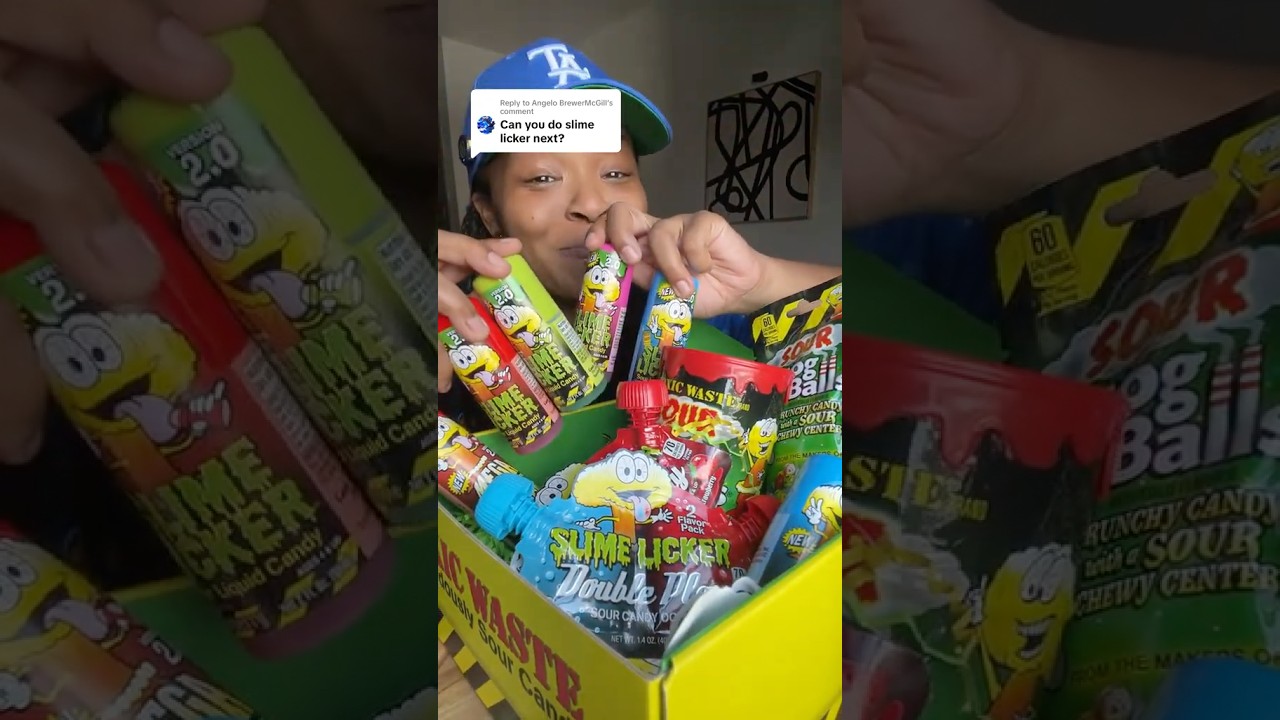 Trying EVERY Flavor of Slime Lickers Sour Liquid Candy