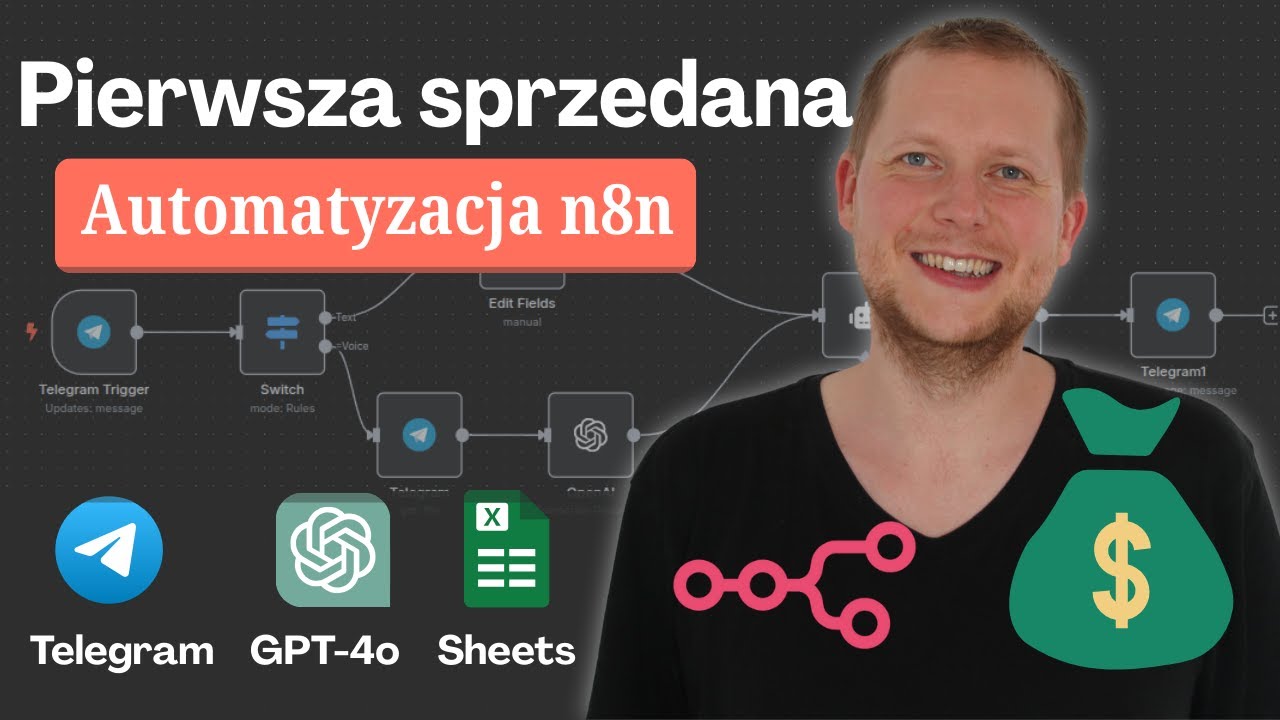 Pierwsza Automatyzacja Którą Sprzedałem: Prosty Agent AI w n8n - Google Sheets + Telegram