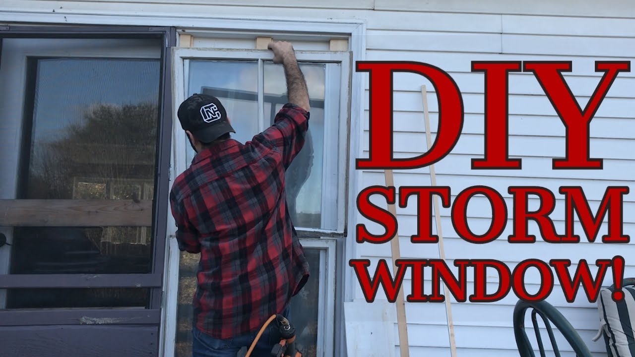 Building a homemade DIY Storm Window on our glass door