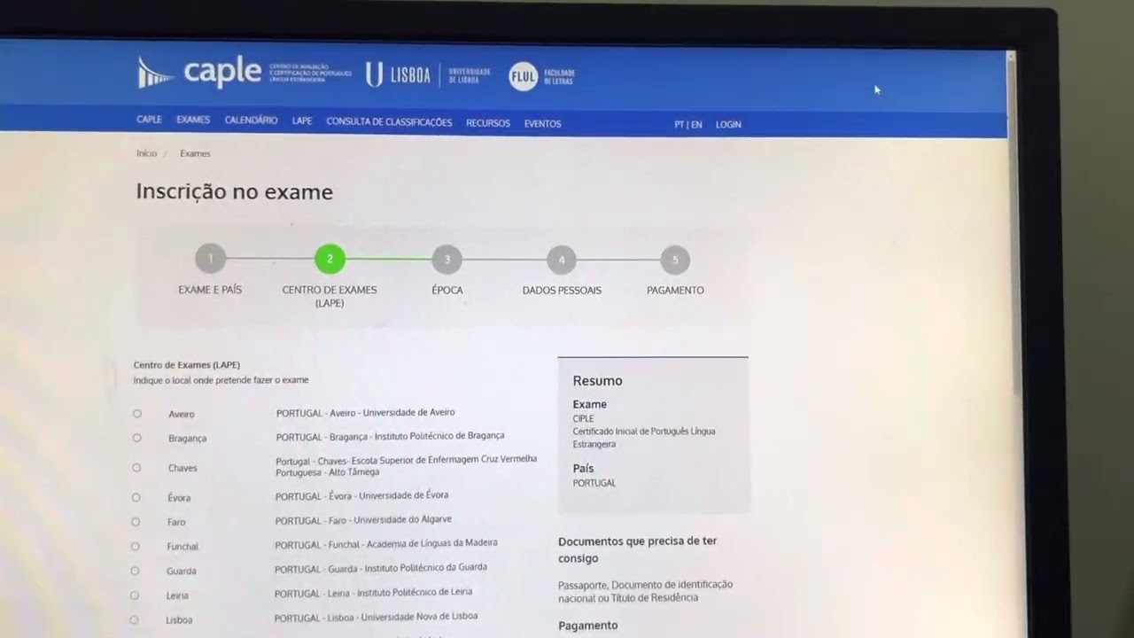 Portuguese language certificate