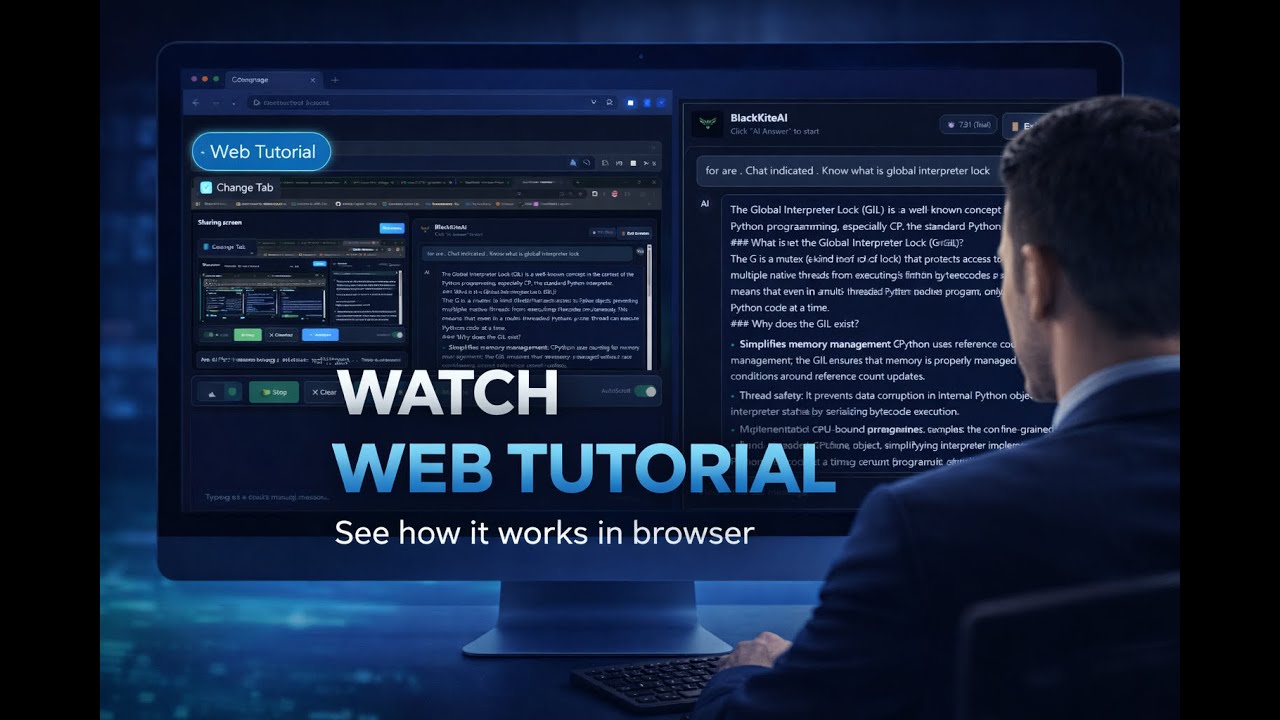 Web Tutorial: Use BlackKiteAI During Live Interviews (Step-by-Step)