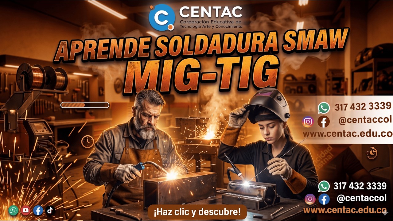 Aprende soldadura SMAW, MIG-TIG | Centac