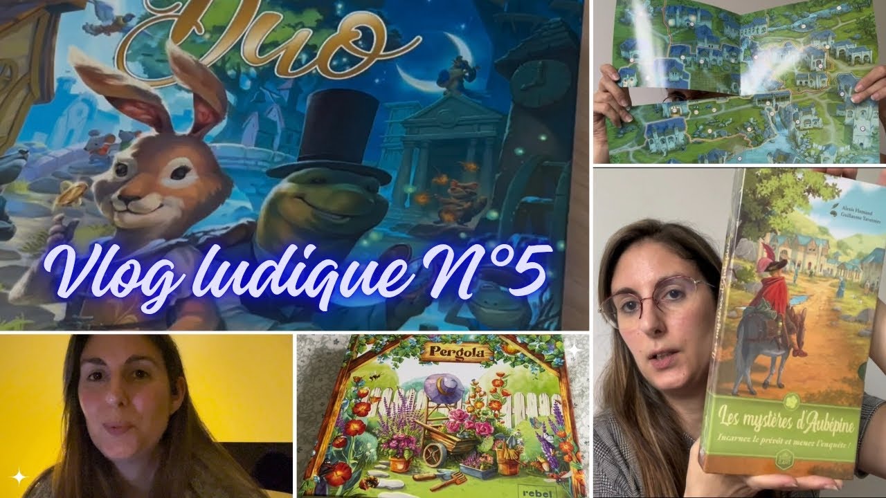VLOG Ludique n°5 - Copie presse Les mystères d'Aubépine, achat Pergola, unboxing Everdell Duo...📦🐢
