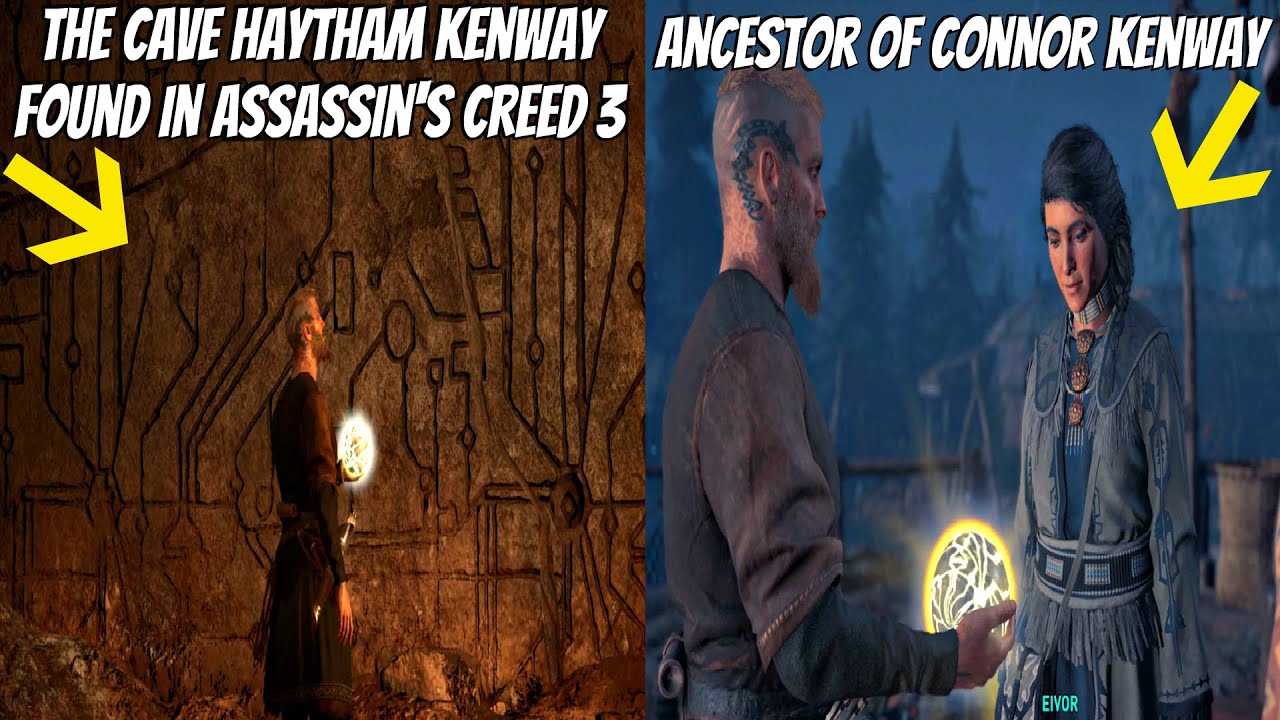 Assassin's Creed Valhalla Eivor Finds Apple of Eden In America & Connor Kenway Ancestors Scene