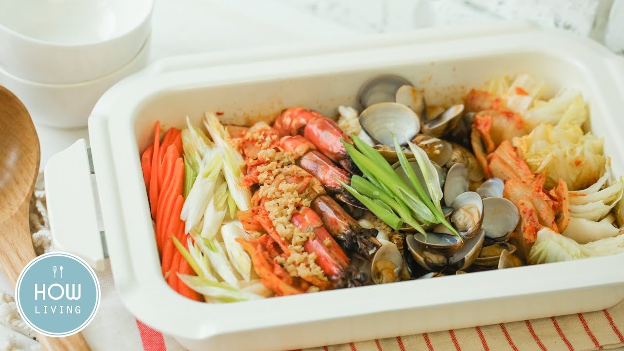 【快速料理】韓式無水泡菜海鮮鍋 Korean Kimchi Sea Food Hot Pot │HowLiving美味生活