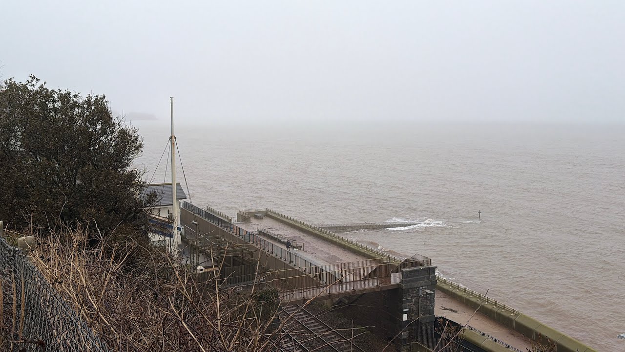 A Foggy,Foggy Dawlish in February after the storms 