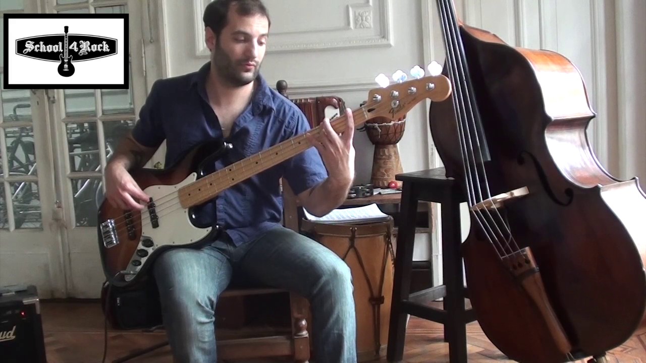 Trastes del bajo y dedos de la mano izquierda tutoriales de bajo School4rock