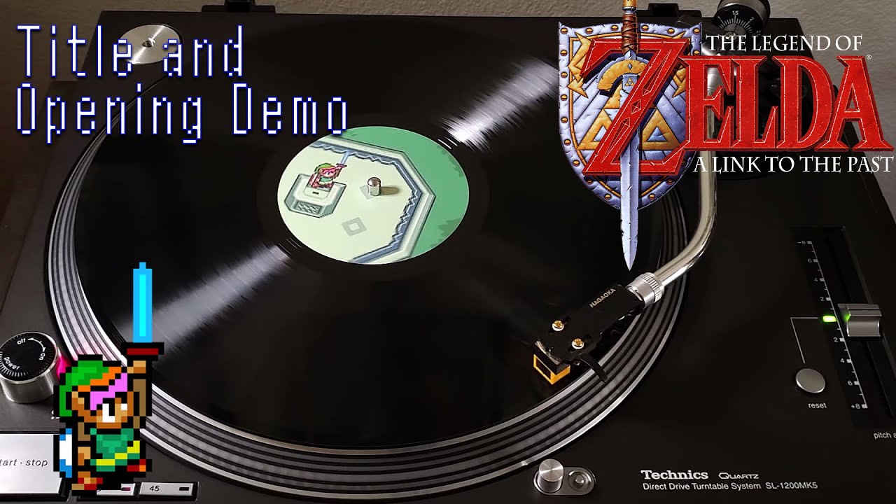 The Legend of Zelda: A Link To The Past - Title & Opening Demo - (Very Rare) Black Vinyl LP