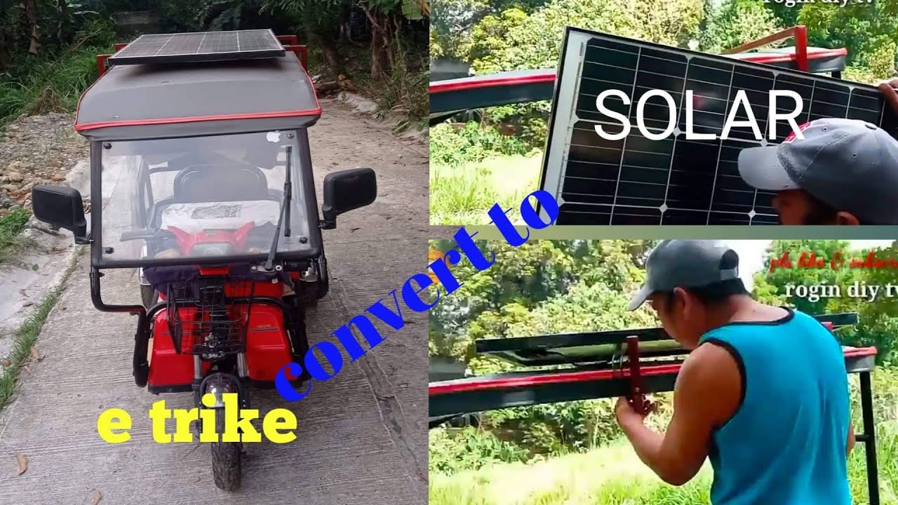 E-trike converted to solar charging | iconvert natin ang electric trike sa solar