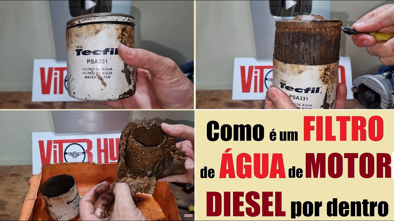 Como é um FILTRO de ÁGUA de MOTOR DIESEL por dentro?