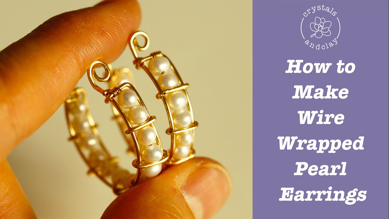 How to Make Wire Wrapped Pearl Earrings