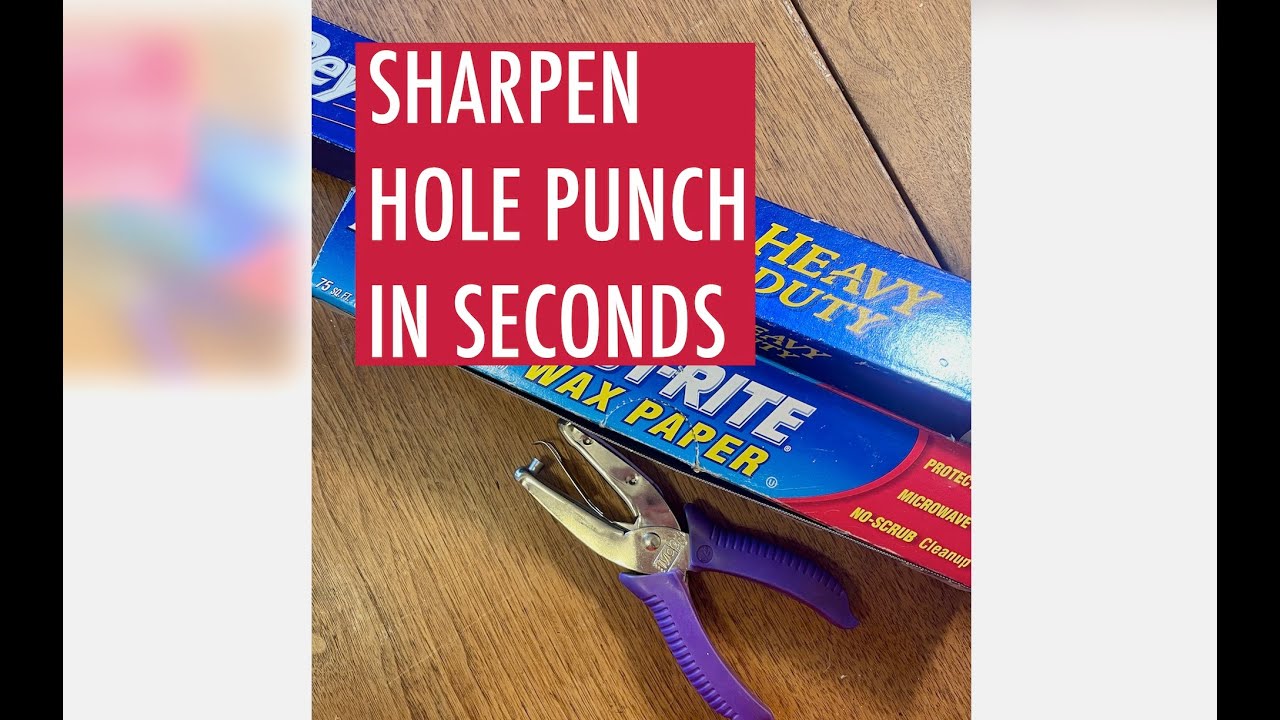 Give Your Hole Puncher New Life! Easy Sharpening in Less Than 1 Minutes #easyfix #quickfixes #diyfix