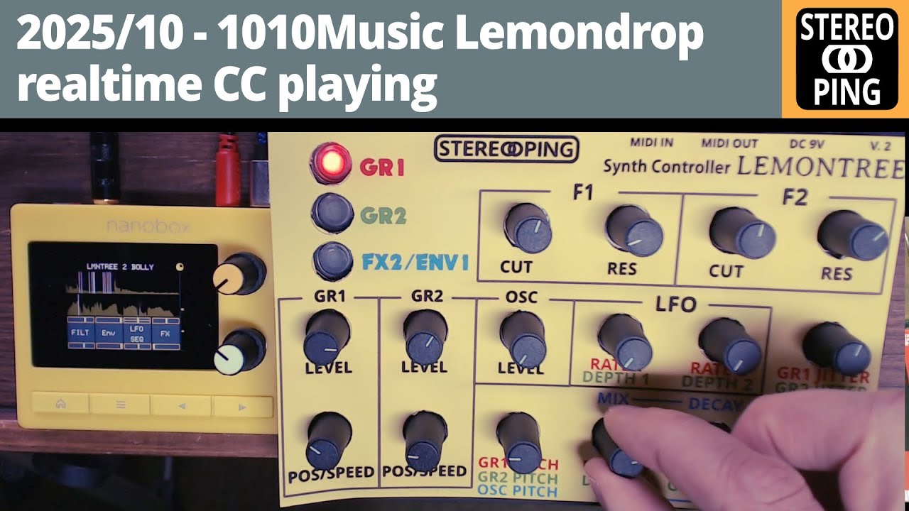 2025/10 - 1010Music Lemondrop realtime CC playing
