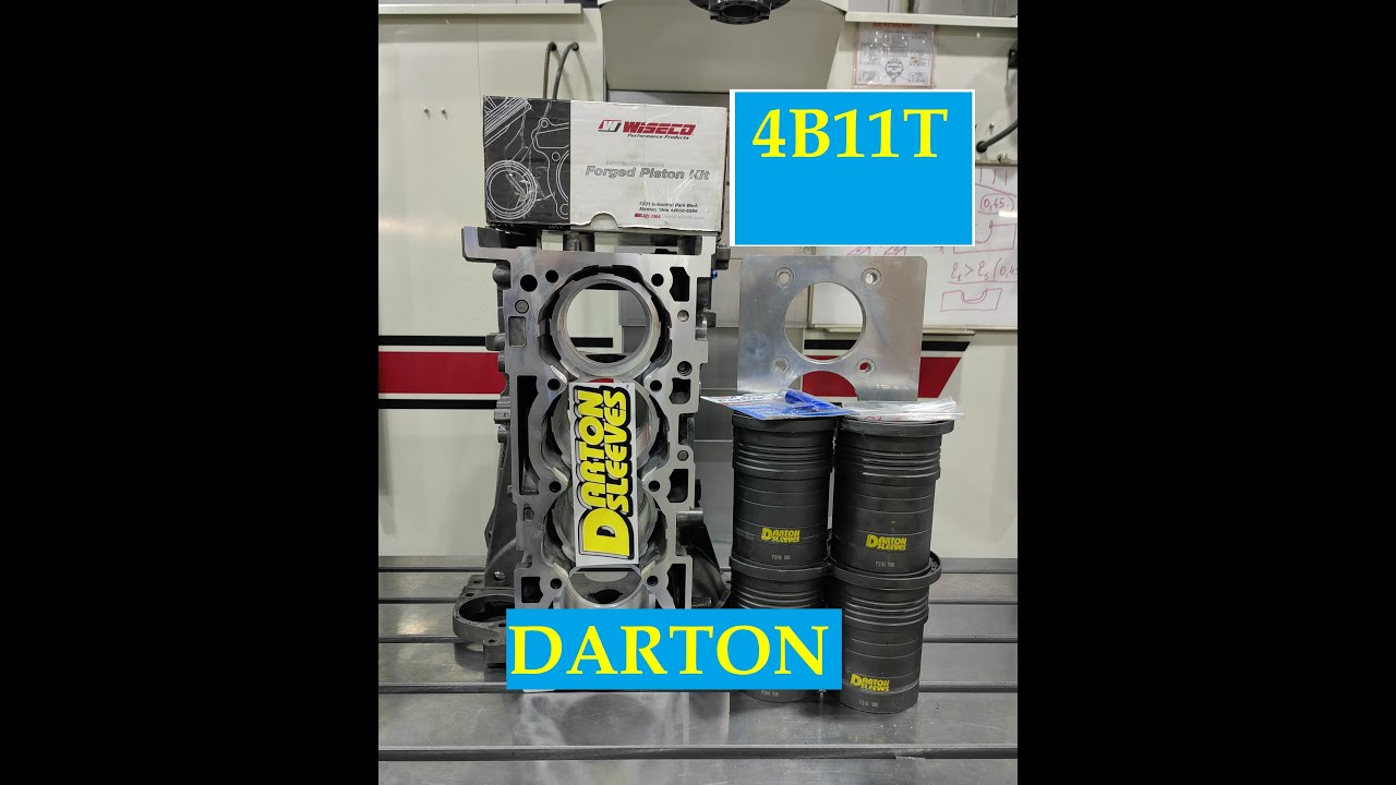 Подготовка блока цилиндров MMC 4B11T для установки гильз Darton Sleeves.