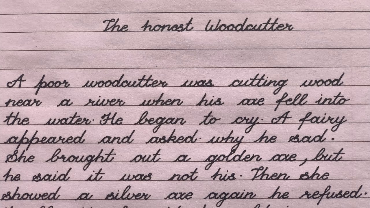 The honest woodcutter | Story writing | English story writing 
