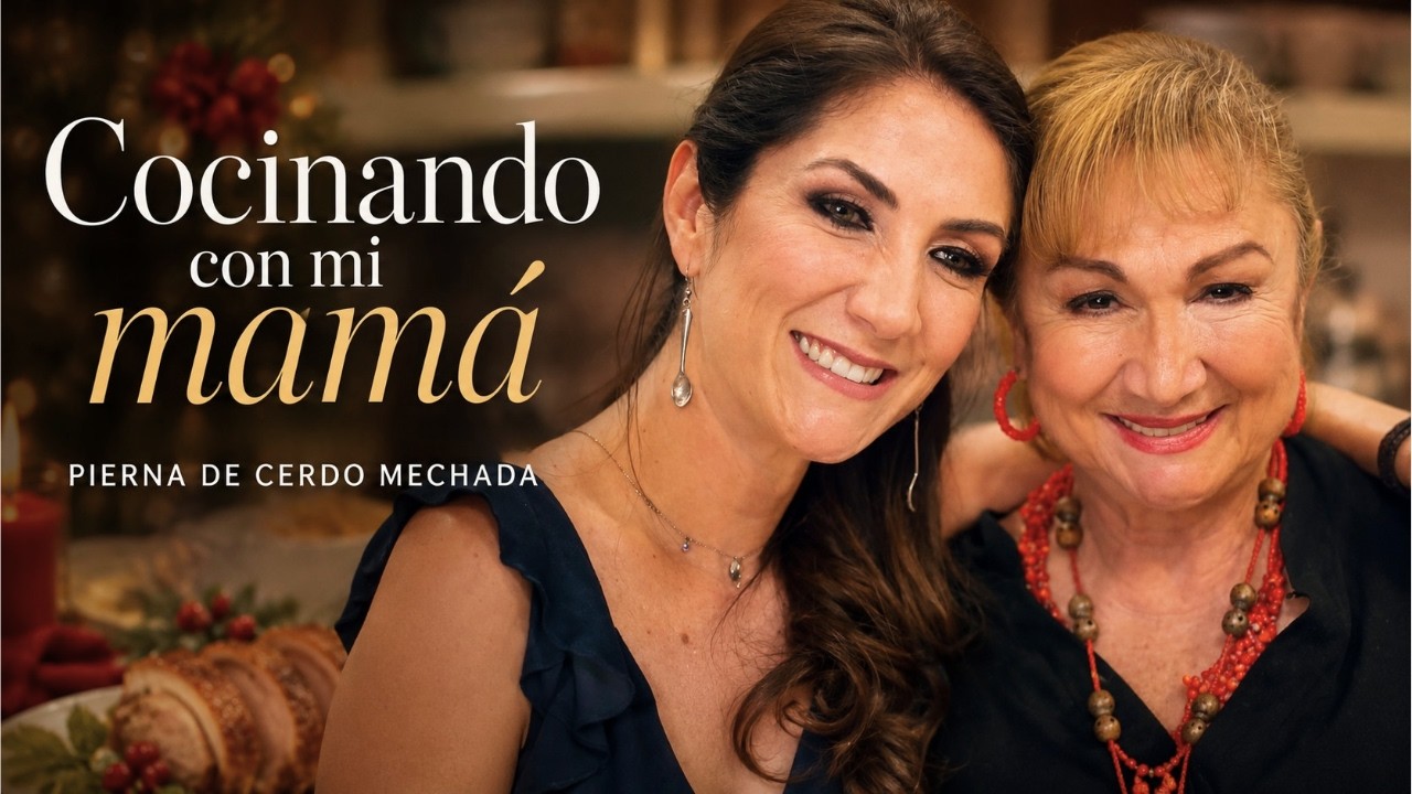 Pierna de Cerdo mechada navideña con mi mamá!