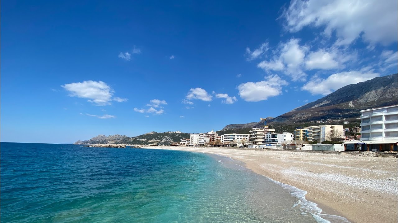 Dobra Voda Montenegro. Veliki Pijesak . Черногория, Добра Вода, пляж Велики Песак