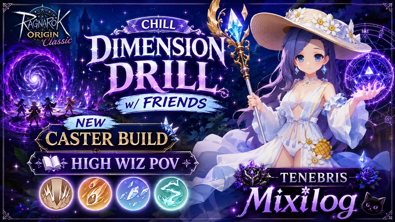 ROOC | CHILL DIMENSION DRILL w/friends | NEW CASTER BUILD | HIGH WIZ POV | TENEBRIS | Mixilog