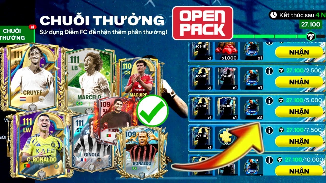 🎁TÔI MỞ FULL CHUỖI THƯỞNG 35K FC POINTS NHẬN CẦU THỦ ĐỘI TRƯỞNG VĨ ĐẠI TOTS RAKNAROK 111 CỰC KHỦNG