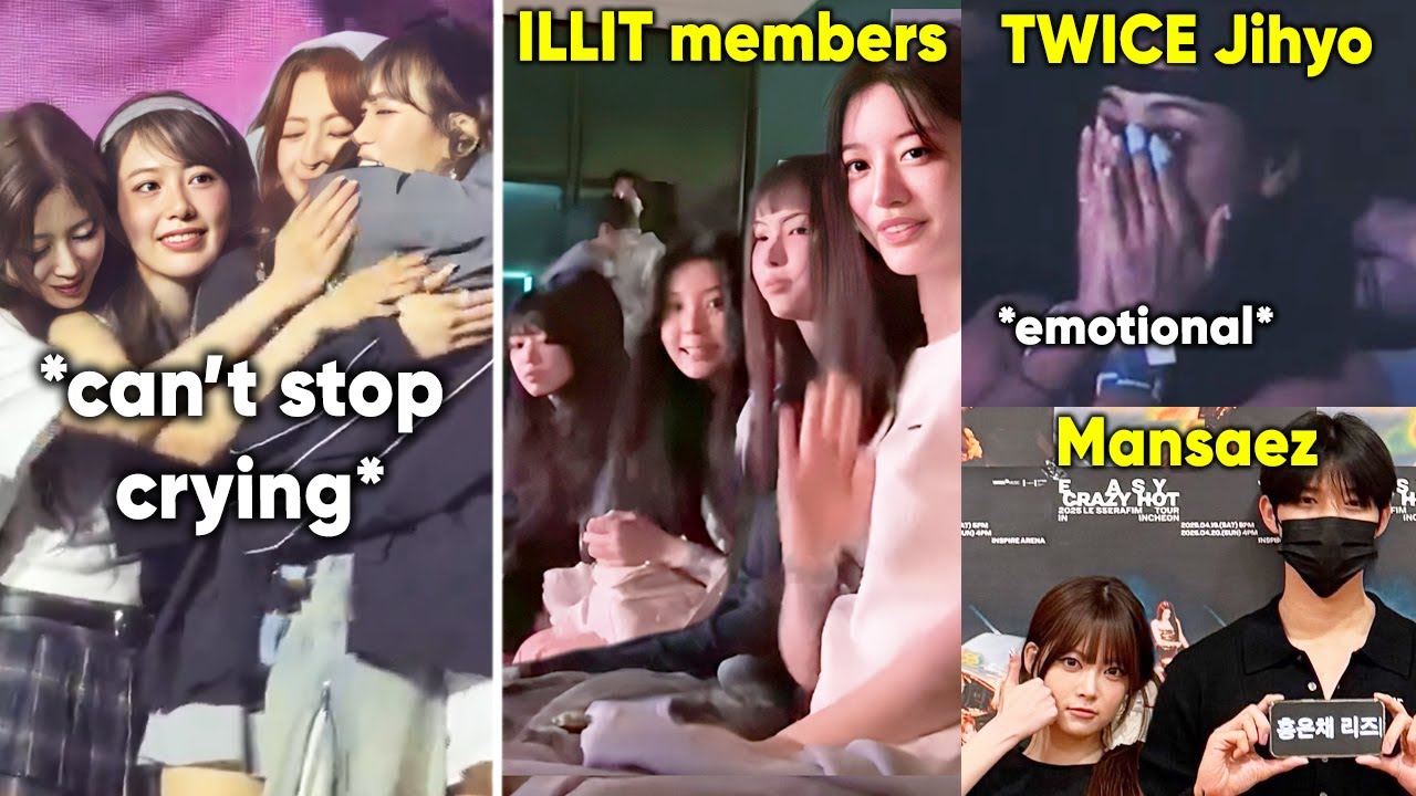 ILLIT & TWICE Jihyo got emotional, Kep1er Bahiyyih, & other IDOLS who attended LE SSERAFIM concert