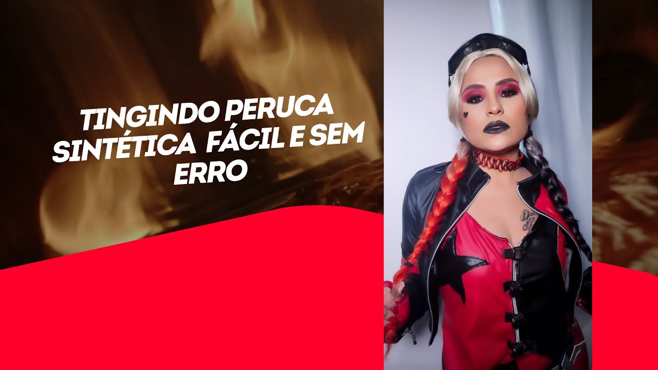 Tingindo peruca sintética de cosplay de forma fácil e sem erro