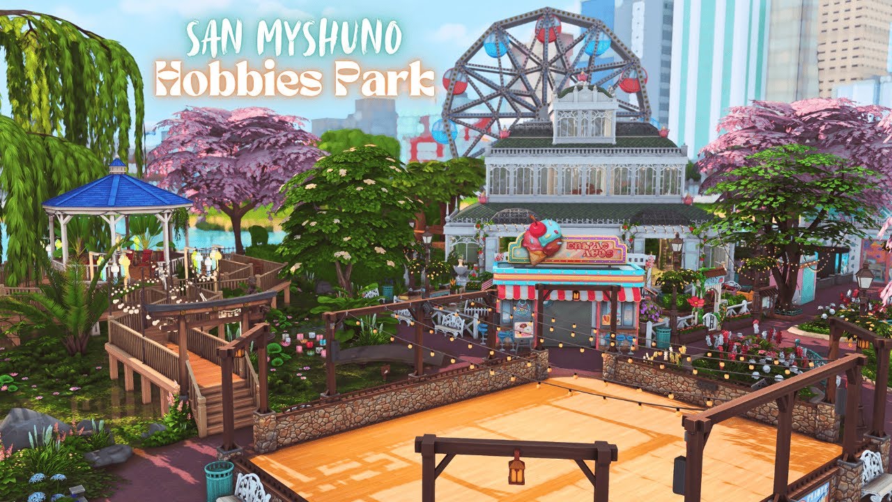 Hobbies & Activities Park in San Myshuno 🌳🎡 | The Sims 4 Stop Motion | NOCC