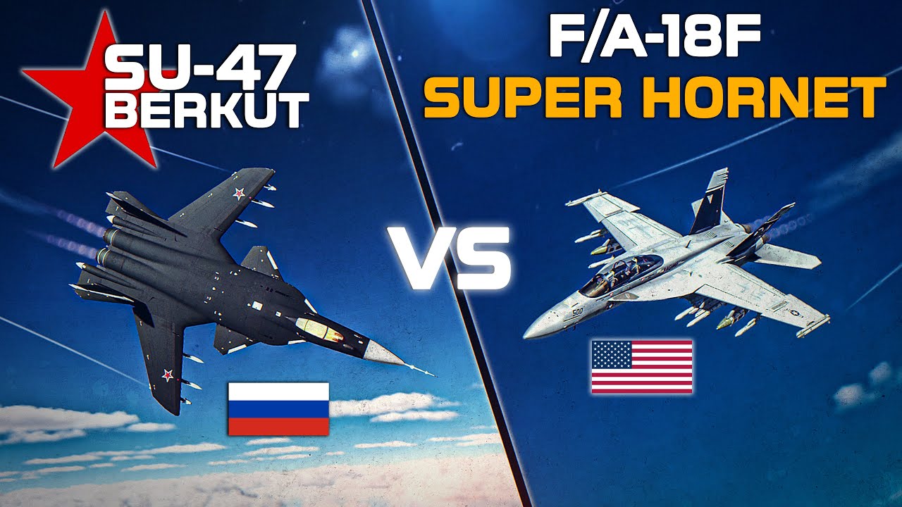 Су-47 Беркут против F/A-18F Super Hornet с Aim-120D | Цифровой боевой симулятор | DCS |