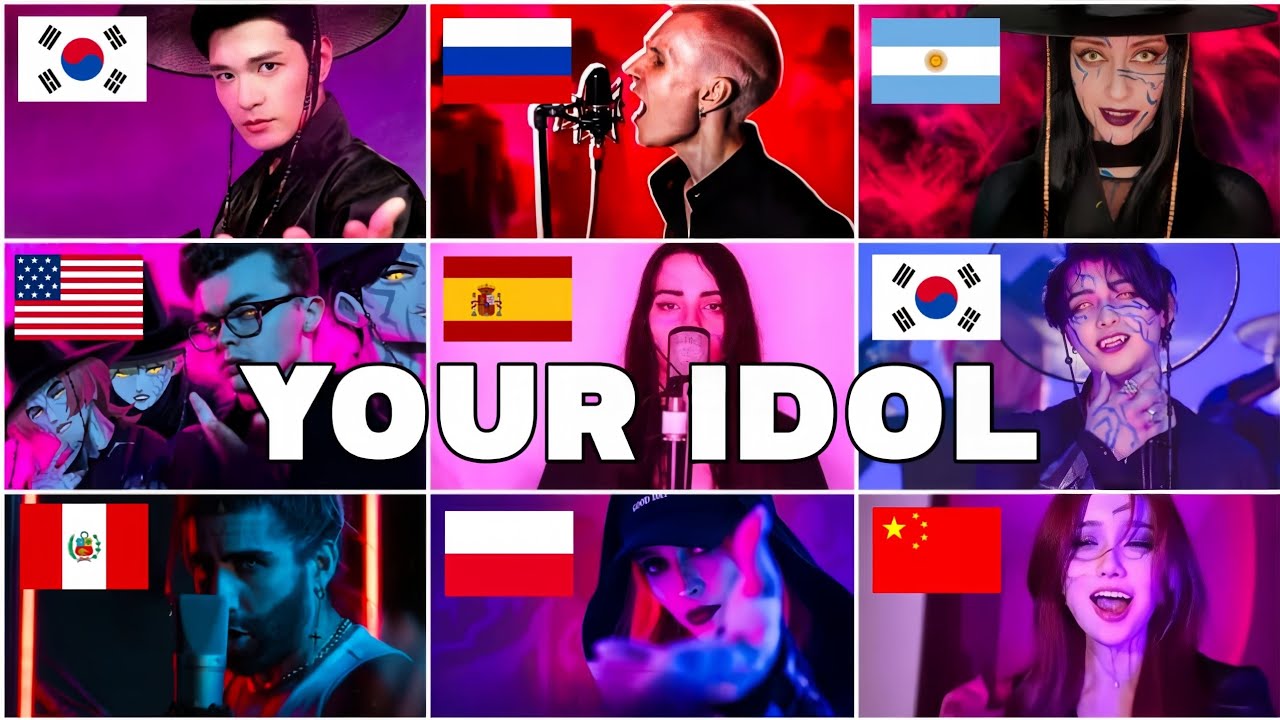 YOUR IDOL - HUNTRI/X - Who Sang It Better - Saja Boys / Kpop Demon Hunters (20 Different Countries)