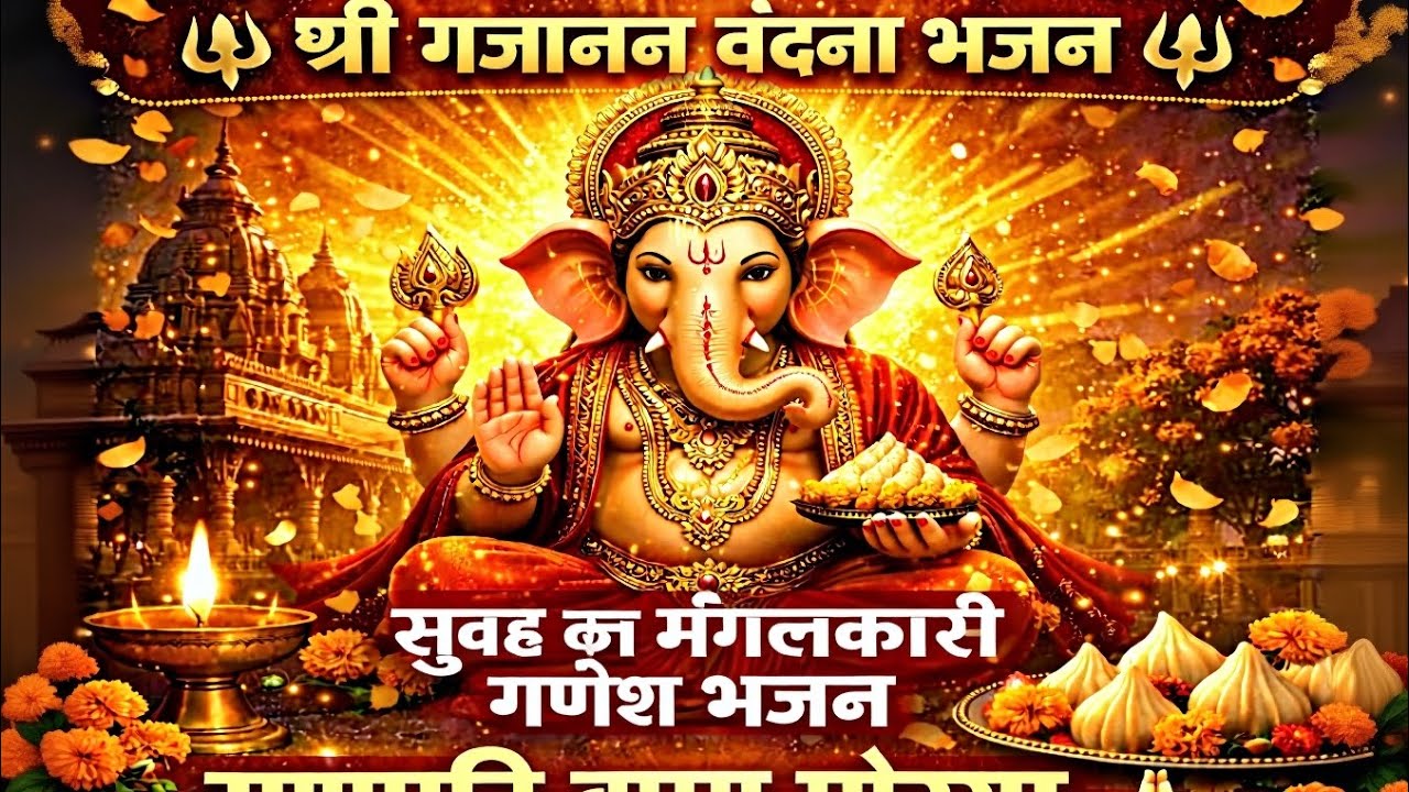 सुबह का गजानन वंदना भजन | श्री गणपति मंगलकारी गीत | Ganesh Bhajan | Ganpati Bandana Song 2026