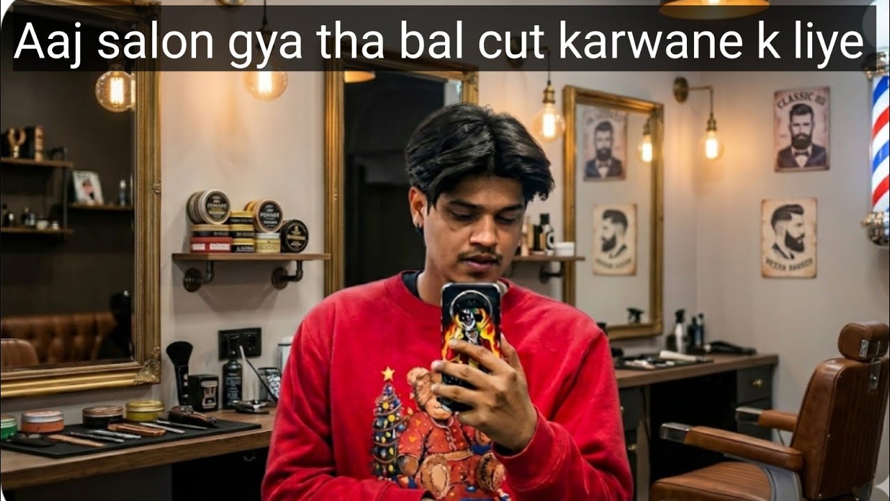 Aaj salon gya tha bal cut karwane k liye #viralvideo #trending #lifestylechannel 😎😍