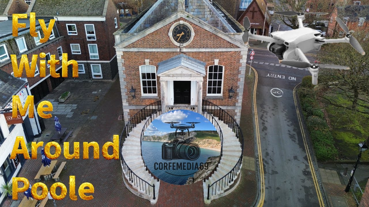 Drone flight around Poole , Dorset 