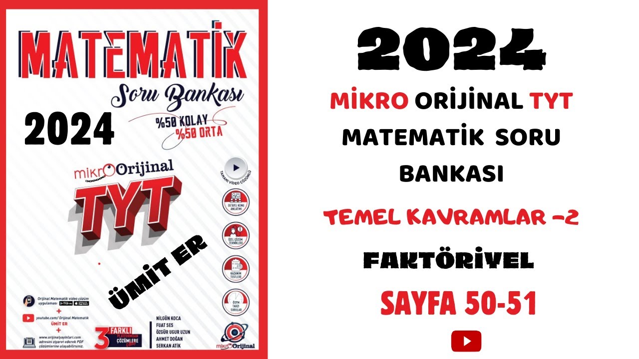 MİKRO TYT SORU BANKASI | TEMEL KAVRAMLAR | Syf 50-51 |@umiter55  #yks2024