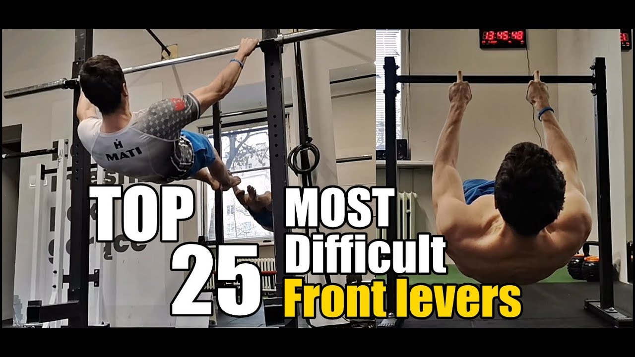 🔥 TOP 25 MOST DIFFICULT FRONT LEVERS - Mateusz Strupiński 🔥