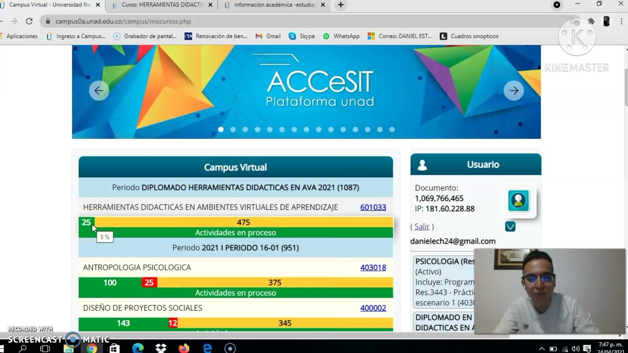Acceso al Campus Virtual y Reconocimiento del Mismo - UNAD