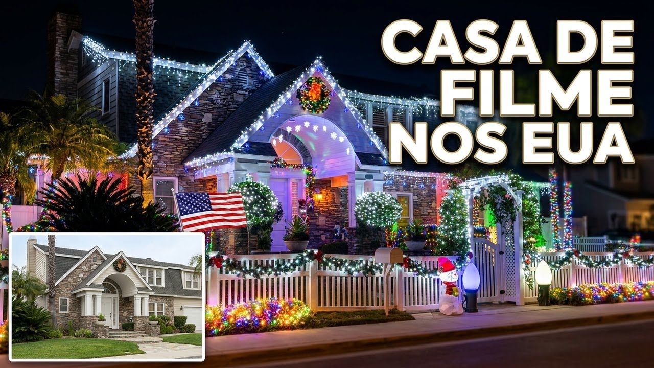 CASAS Decoradas para o Natal nos EUA que Parecem FILMES 🏠🎅