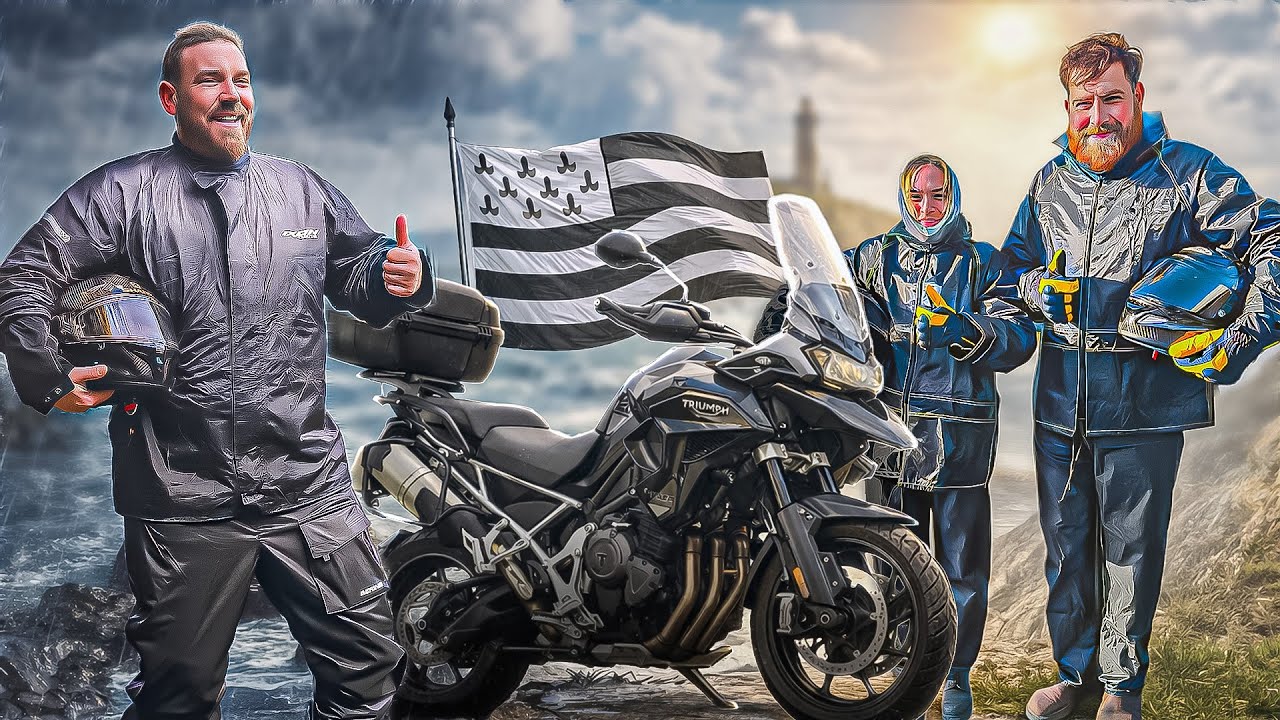 Voyage culinaire à travers la BRETAGNE, en MOTO, sous la flotte...