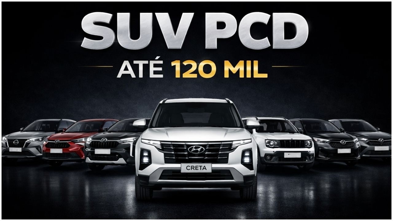 11 SUVS PCD AT&Eacute; 120 MIL COM TODAS AS ISEN&Ccedil;&Otilde;ES EM 2026! TEM CRETA, TRACKER, T-CROSS, RENEGADE E MAIS!