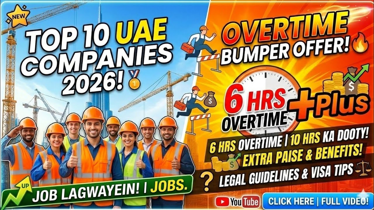 ​Dubai की 10 सबसे बड़ी Construction कंपनियाँ 2026 | UAE में Job कैसे पाएं? 🏗️👷‍♂️