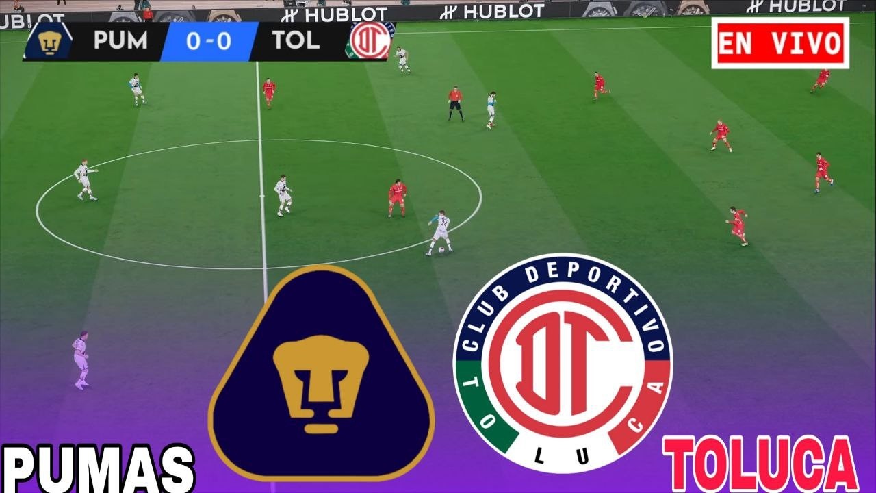 Pumas vs Toluca EN VIVO Liga MX 2026 Partido De Hoy Simulación Realista PES 21