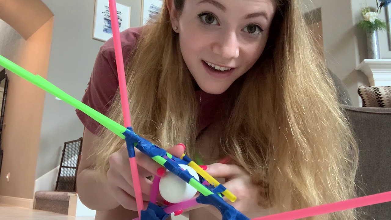 egg drop physics project with straws and masking tape