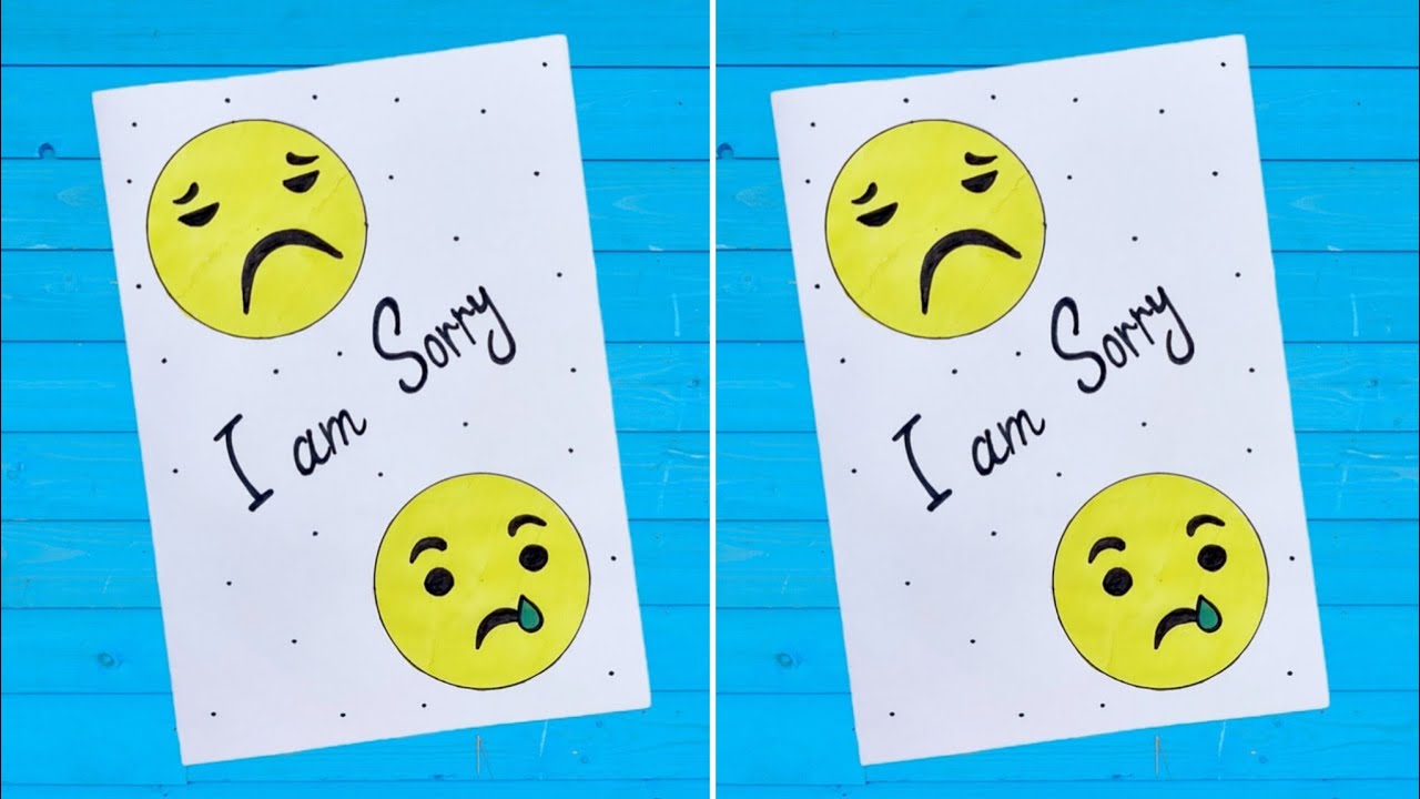 How to Make Sorry Card For Best Friend //Sorry Card Tutorial //Apologize Card //Sorry Card