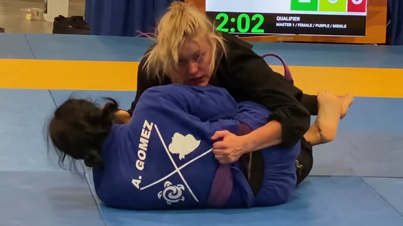 Ibjjf world tournament 2022 female purple belt master 3 Rachel round 1