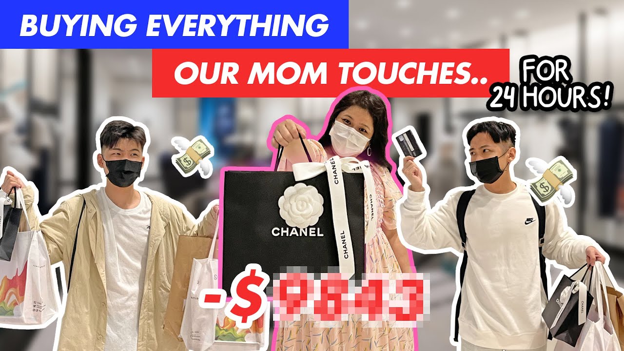 Buying EVERYTHING Our Mom Touches For 24 Hours!