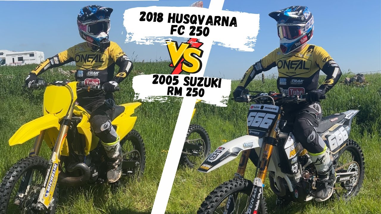 WHITCH BIKE AM I FASTER ON? - Husqvarna Fc 250 vs Suzuki Rm 250! Cheddar Motoparc