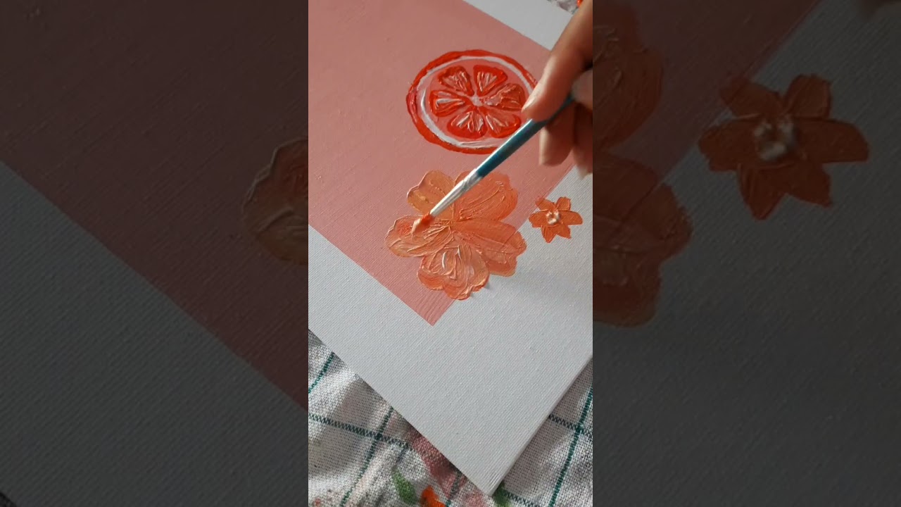 peinture aestethic 🎀🍊🌺 { #art#aesthetic #peinture }