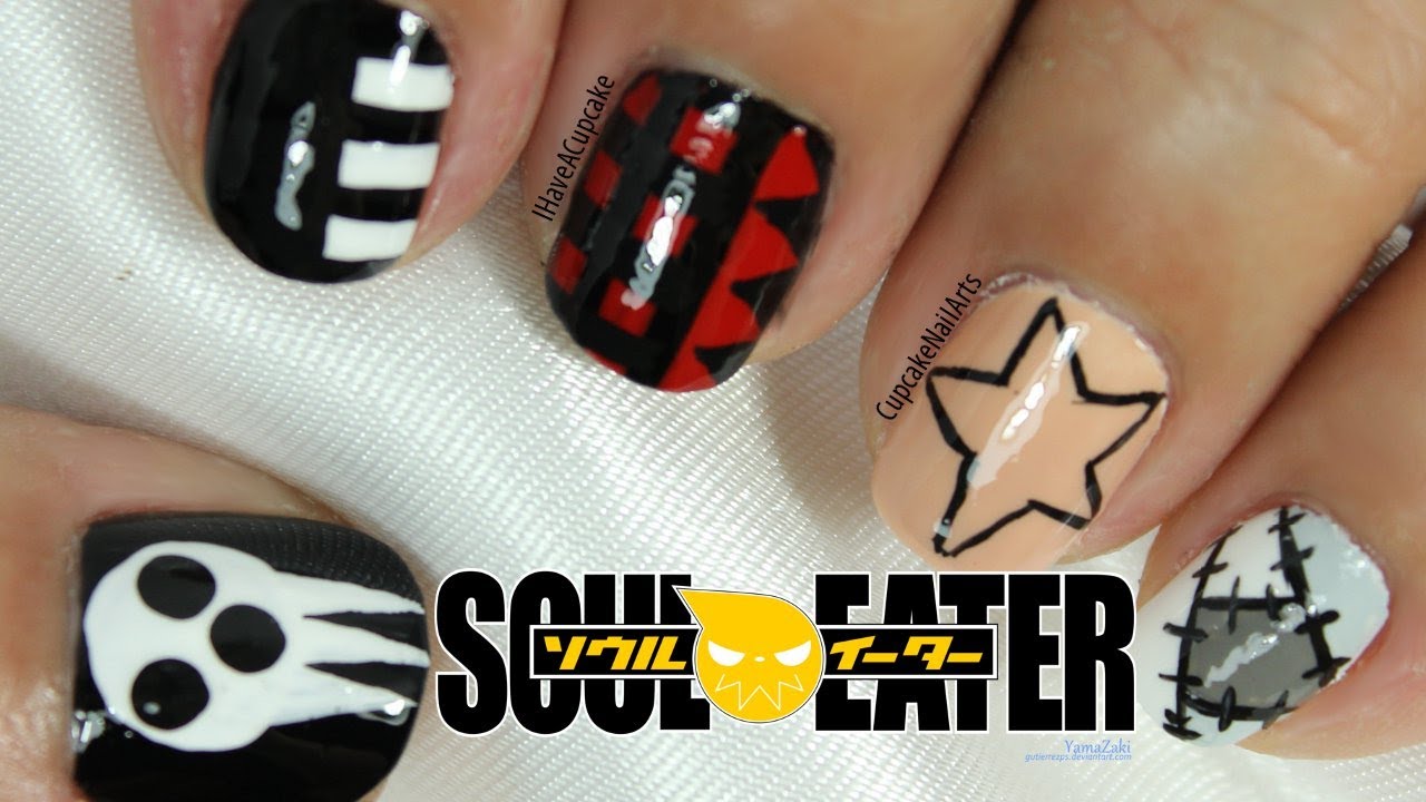 Soul Eater Inspired Nail Art