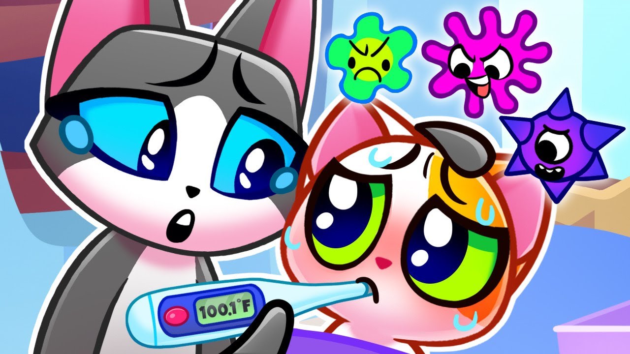 Mommy I'm So Sick | Funny Cartoons for Kids | Purr-Purr