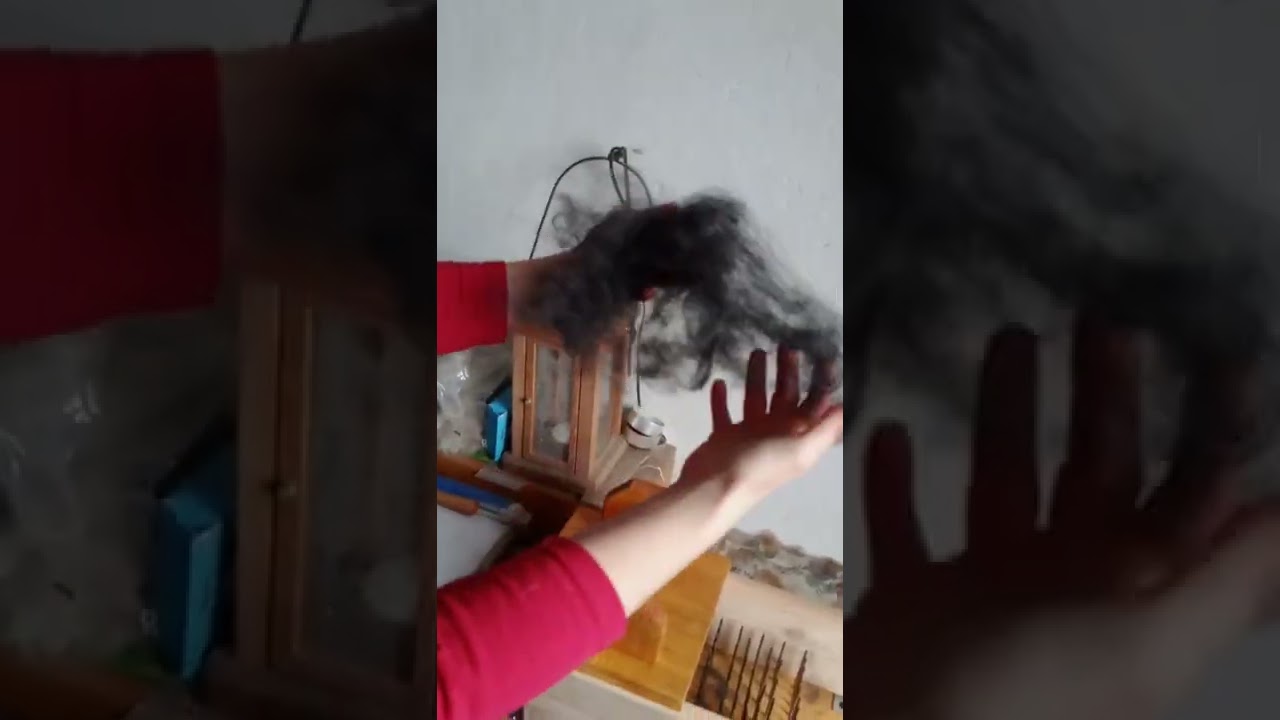 Pierwsze chwile z szarpakiem/czochradłem do wełny