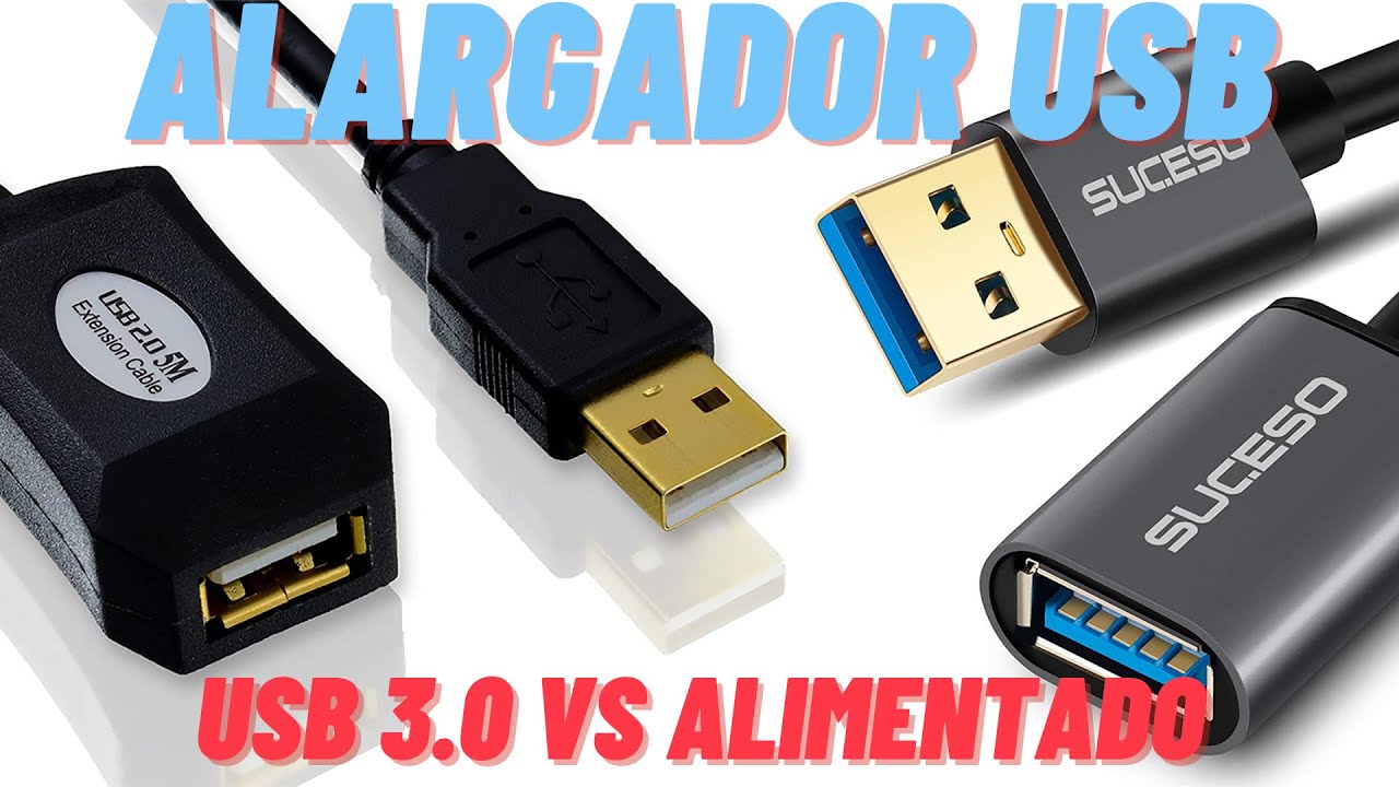 Cable alargador usb 2.0, usb 3.0 y autoamplificado