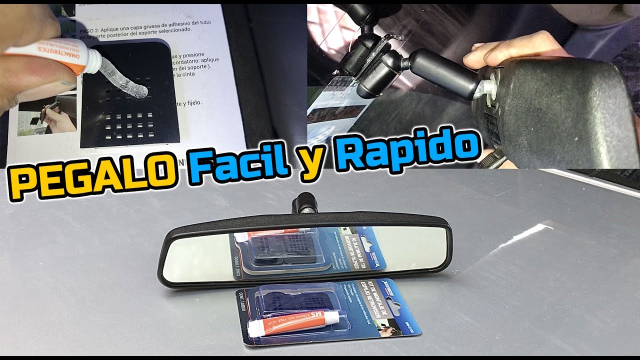 Cómo pegar el ESPEJO RETROVISOR Interior Del Parabrisas Con Este Kit De Montaje NM-IO100